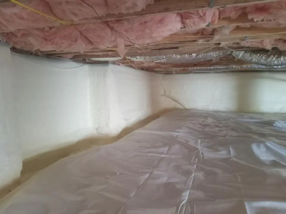 Crawl space encapsulation with closed-cell spray foam for Spray Foam Roofing Repair in Monticello